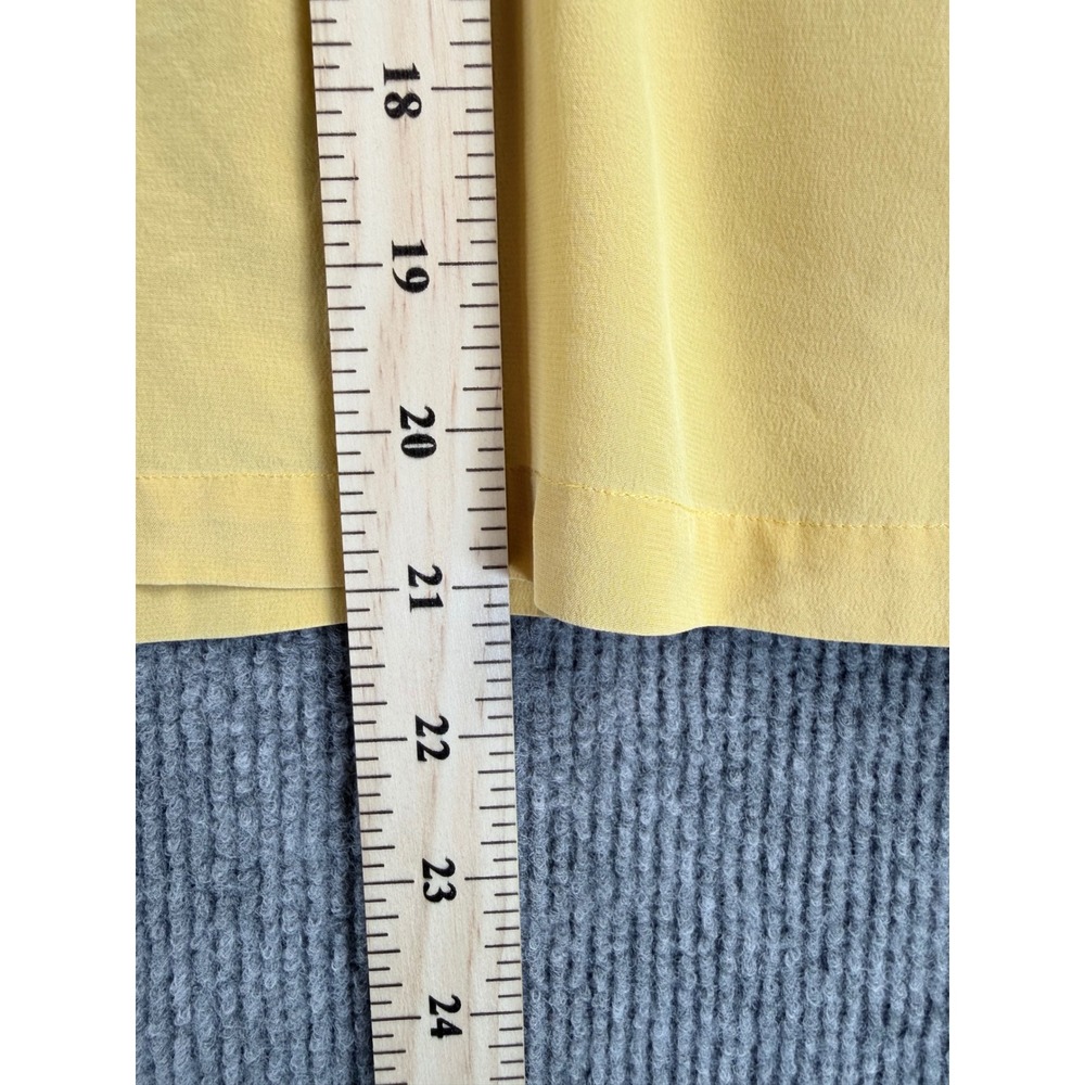 Allison Taylor Womens Yellow 100% Silk Sleeveless Blouse Top Size S - Picture 4 of 5